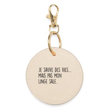 Je sauve des vies… mais pas mon linge sale - Porte-clés rond - huître - Devant