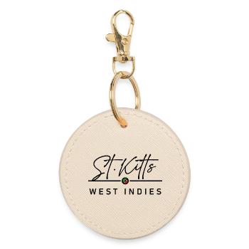 St. Kitts and Nevis - West Indies - Caribbean - Round Keyring - oyster - Front