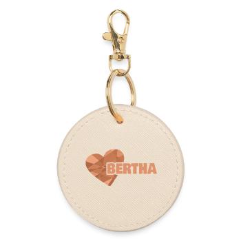 Prénom Bertha - Porte-clés rond - huître - Devant