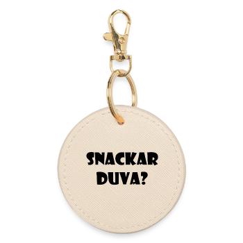Talking Duva – Gothenburg humor - Round Keyring - oyster - Front