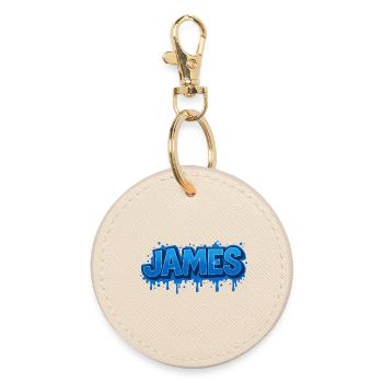 Graffiti JOHN Name Gift Ideal Printable On - Round Keyring - oyster - Front