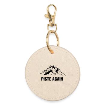 ENCORE UNE FOIS. SKI. SKI WINTE SPORT - Porte-clés rond - huître - Devant