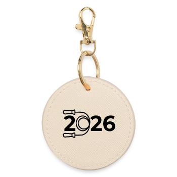 Rope Skipping Sport 2026 - Round Keyring - oyster - Front