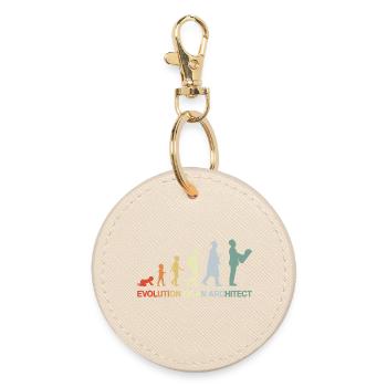 The development of an architect - Round Keyring - oyster - Front