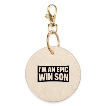 Epic Win Son - Round Keyring - oyster - Front