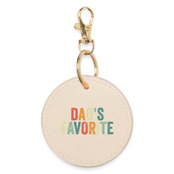 Enfant préféré Le préféré de papa drôle - Porte-clés rond - huître - Devant