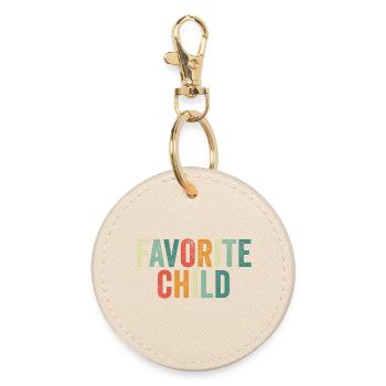 Enfant préféré Drôle Je suis l’enfant préféré - Porte-clés rond - huître - Devant