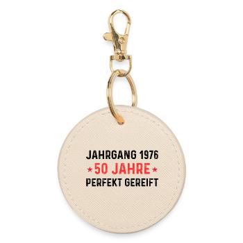 Vintage 1976 – 50 years perfectly matured - Round Keyring - oyster - Front
