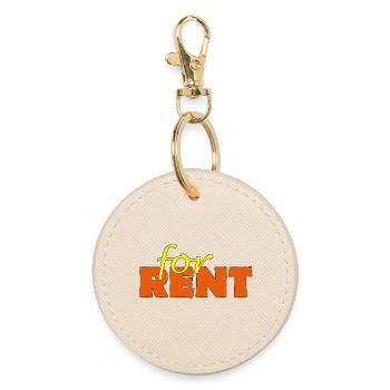 for rent - Round Keyring - oyster - Front