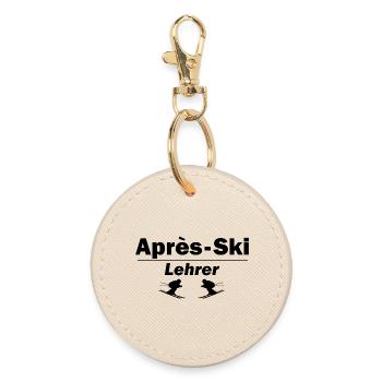Après-ski instructor - Round Keyring - oyster - Front