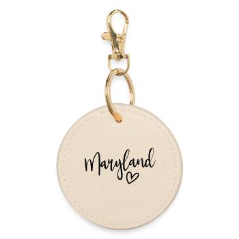 Maryland Heart Women's Love Maryland - Runder Schlüsselanhänger - Auster - Vorne