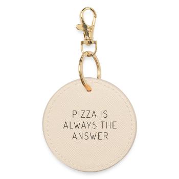 Réponse à la pizza - Porte-clés rond - huître - Devant