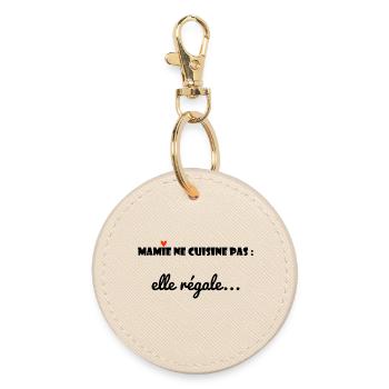 GRANNY. MOM. GRANDMA. MOTHER'S DAY - Round Keyring - oyster - Front