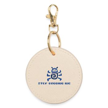 Stop Bugging Me  - Round Keyring - oyster - Front