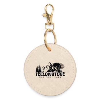 Yellowstone National Park Love Hiking - Round Keyring - oyster - Front