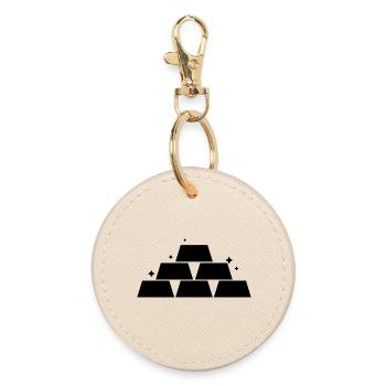 Gold bullion - Round Keyring - oyster - Front