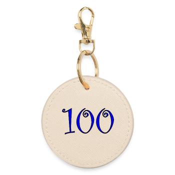 100. 100 ANS. 100e ANNIVERSAIRE. ANNIVERSAIRE 100  - Porte-clés rond - huître - Devant