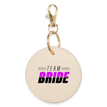 Team Bride - Round Keyring - oyster - Front