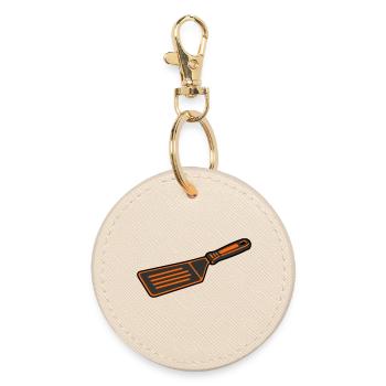 Grill Turner BBQ Spatula Grill Master Cooking - Round Keyring - oyster - Front