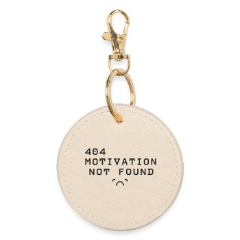 404 Motivation Nicht Gefunden - Runder Schlüsselanhänger - Auster - Vorne