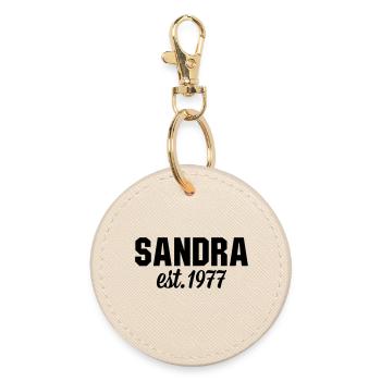 Sandra est 1977 - Runder Schlüsselanhänger - Auster - Vorne