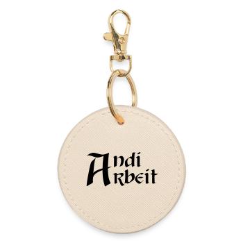 Andi work - Round Keyring - oyster - Front
