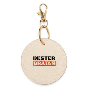 Best Bratan brother buddy Digga - Round Keyring - oyster - Front