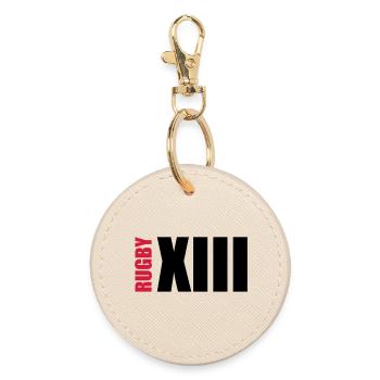 Rugby - Round Keyring - oyster - Front