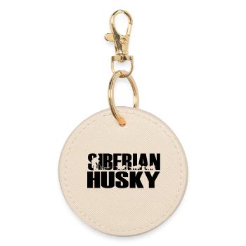 Huskies Husky Sibérien - Porte-clés rond - huître - Devant