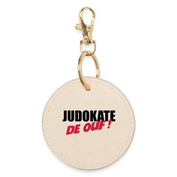 Judo / Judoka / Sport / Fight / Fighter / Strong - Round Keyring - oyster - Front