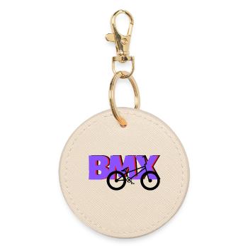 BMX Air Trick Shirt – Ride the Sky - Round Keyring - oyster - Front
