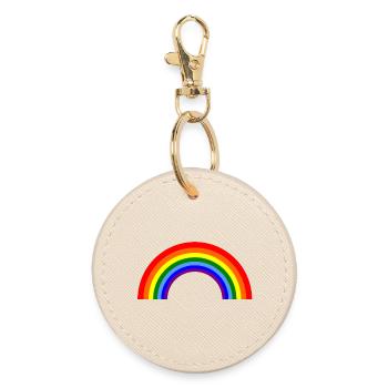 Rainbow Arch - Round Keyring - oyster - Front