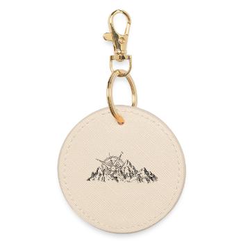 Mountains outdoor wild nature - Round Keyring - oyster - Front
