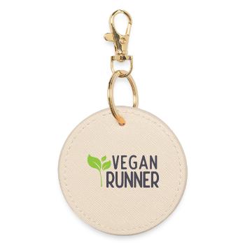 Coureur végétalien - Porte-clés rond - huître - Devant