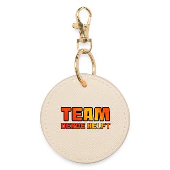 Team third half. For real football supporter * - Round Keyring - oyster - Front