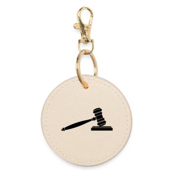 Dish hammer logo - Round Keyring - oyster - Front