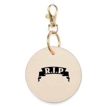 Menüband-RIP-Banner - Runder Schlüsselanhänger - Auster - Vorne