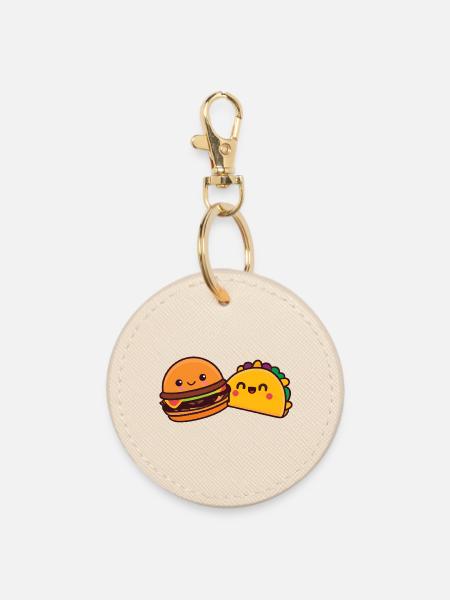 Burger und Döner - Runder Schlüsselanhänger - Auster