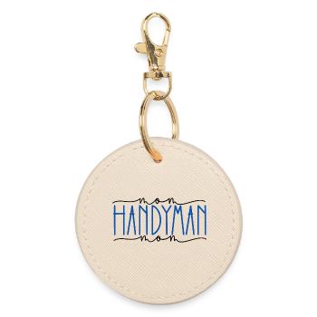 Artisan Proud Mom Cute Gift - Round Keyring - oyster - Front