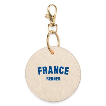 RENNES France Frankreich - Round Keyring - oyster - Front