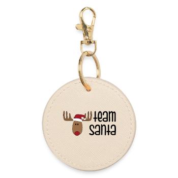 Fun team at Christmas - Round Keyring - oyster - Front