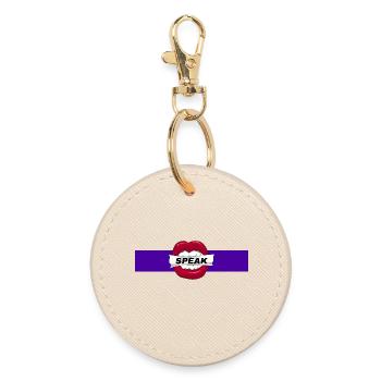 Speak - Round Keyring - oyster - Front
