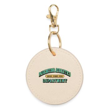 Parenting Athletics Department - Eltern Design - Runder Schlüsselanhänger - Auster - Vorne