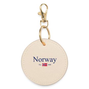 Norway - Norge - Norwegen - Flagge - Skandinavien - Runder Schlüsselanhänger - Auster - Vorne