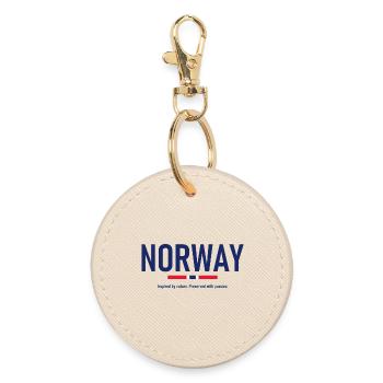 Norway - Norge - Norwegen - Flagge - Skandinavien - Runder Schlüsselanhänger - Auster - Vorne