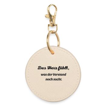 The heart feels - Round Keyring - oyster - Front