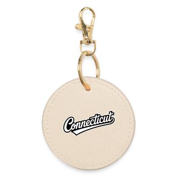 Connecticut - Souvenir USA State Design - Runder Schlüsselanhänger - Auster - Vorne