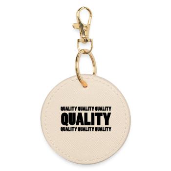 Quality - Round Keyring - oyster - Front