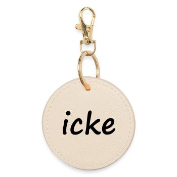 icke - Round Keyring - oyster - Front