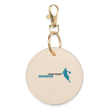 Court Vision. Tunnel Focus. – Blue Design - Round Keyring - oyster - Front